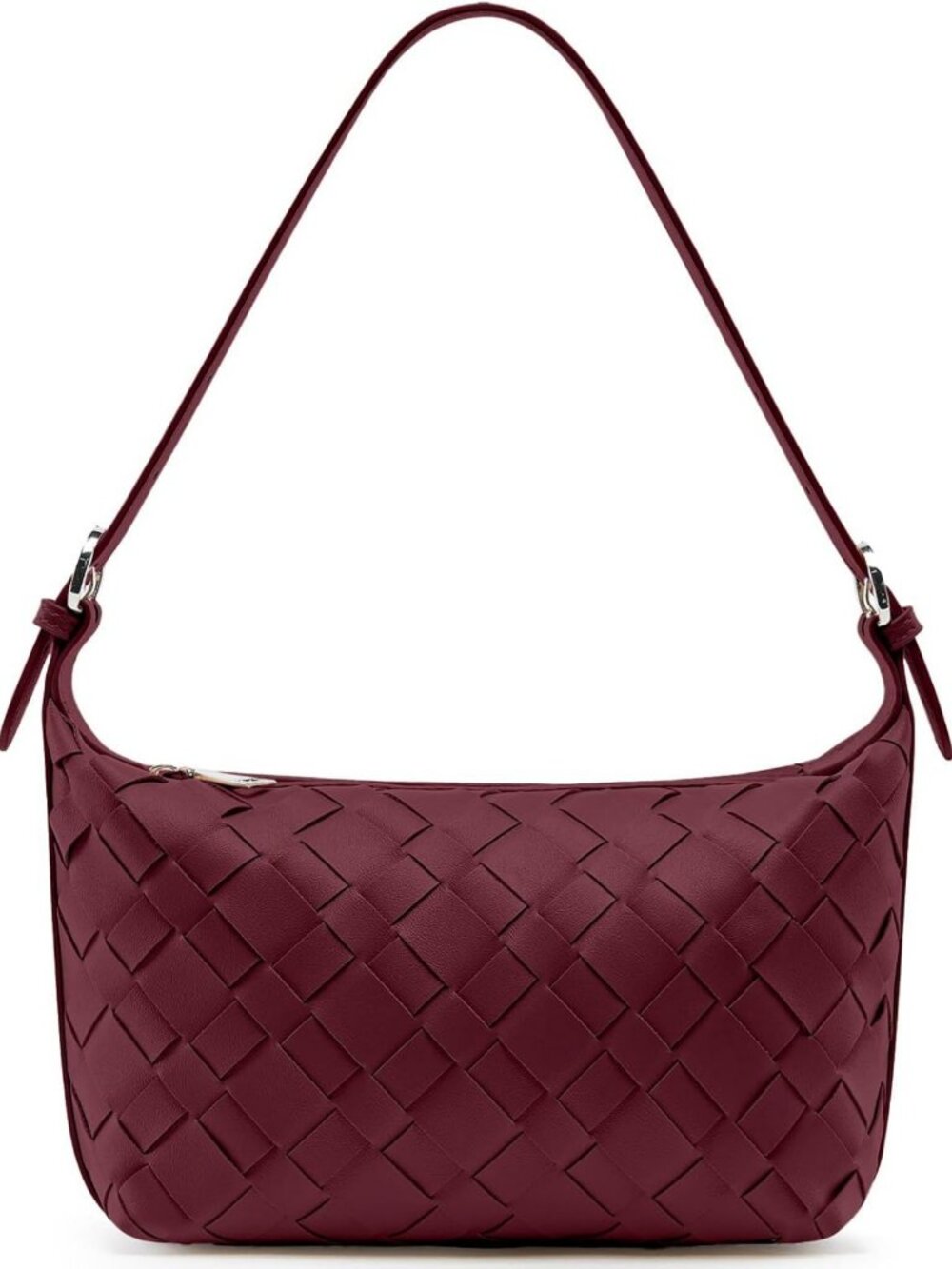 Stylish Woven Faux Leather Hobo Bag - Soft Shoulder Handbag for Work & Travel